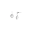 Pendientes largos Merrit Timeless de nácar y acero inoxidable plateado