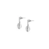Pendientes largos Merrit Timeless de nácar y acero inoxidable plateado
