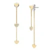 Pendientes Sutton Heartbeat de latón dorado de delante hacia atrás Pendientes Sutton Heartbeat de latón dorado de delante hacia atrás