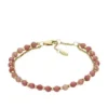 Pulsera apilable de rodocrosita rosa de varias vueltas