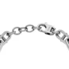 Pulsera de cadena de acero inoxidable con textura moleteada a máquina