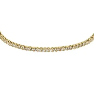 Pulsera de cadena tipo tenis Ellis Pavé Glitz de latón dorado