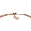 Pulsera de cadena tipo tenis Ellis Pavé Glitz en latón dorado rosa