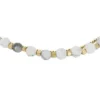 Pulsera de cuentas con cadena de howlita apiladas