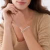 Pulsera de cuentas con cadena de howlita apiladas
