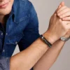 Pulsera de cuero marrón con cuentas Townsman Pulsera de cuero marrón con cuentas Townsman