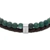 Pulsera de cuero marrón con cuentas Townsman Pulsera de cuero marrón con cuentas Townsman