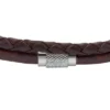 Pulsera de cuero marrón con textura moleteada a máquina y múltiples vueltas Pulsera de cuero marrón con textura moleteada a máquina y múltiples vueltas