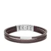 Pulsera de cuero marrón de varias vueltas Townsman Pulsera de cuero marrón de varias vueltas Townsman