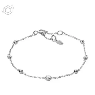 Pulsera de plata de ley Glitz