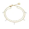 Pulsera Ellis Shaky Glitz de acero inoxidable dorado con múltiples hilos