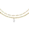 Pulsera Ellis Shaky Glitz de acero inoxidable dorado con múltiples hilos