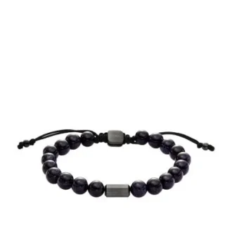 Pulsera Galaxy Beads Navy con cuentas de arenisca reconstruida