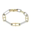 Pulsera Heritage con eslabones en D de acero inoxidable en dos tonos