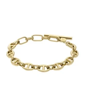 Pulsera Heritage D-Link de acero inoxidable dorado