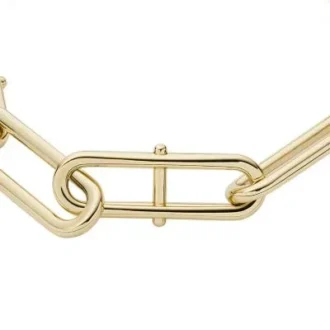 Pulsera Heritage D-Link de acero inoxidable dorado