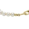 Pulsera Heritage Pearl D-Link de acero inoxidable dorado