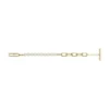 Pulsera Heritage Pearl D-Link de acero inoxidable dorado