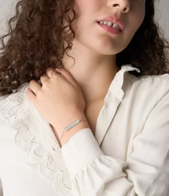 Pulsera identificativa Sadie de acero inoxidable