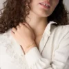 Pulsera identificativa Sadie de acero inoxidable dorado
