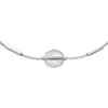 Pulsera Merrit Timeless con nácar y acero inoxidable plateado
