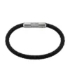 Pulsera Station de silicona negra con textura moleteada a máquina