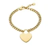 Pulsera Sutton con corazón de acero inoxidable dorado Pulsera Sutton con corazón de acero inoxidable dorado