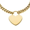 Pulsera Sutton con corazón de acero inoxidable dorado Pulsera Sutton con corazón de acero inoxidable dorado