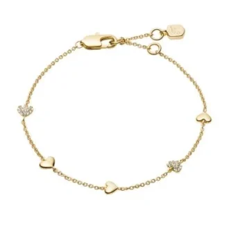 Pulsera Sutton Heartbeat de latón dorado