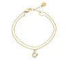Pulsera Sutton Horseshoe de acero inoxidable dorado con múltiples vueltas