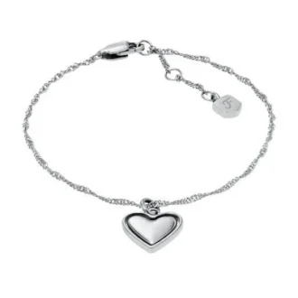 Pulsera Sutton Legacy Heart de acero inoxidable con cadena giratoria