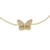 Pulsera Sutton Pavé Butterfly de acero inoxidable dorado