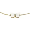 Pulsera Sutton Radiant Wings con cadena y mariposa de nácar blanco