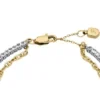 Pulsera tenis Heritage D-Link Glitz de acero inoxidable en dos tonos