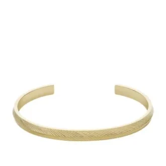 Pulsera tipo esclava Harlow Linear Texture en acero inoxidable dorado