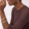 Pulsera tipo esclava Harlow Linear Texture en acero inoxidable dorado