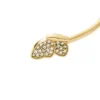 Pulsera tipo esclava Sutton Pavé Butterfly en acero inoxidable dorado