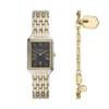 Raquel Reloj y brazalete de acero inoxidable bicolor con tres agujas y fecha Raquel Reloj y brazalete de acero inoxidable bicolor con tres agujas y fecha