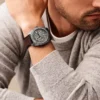 Reloj automático con correa de cuero marrón LiteHide™ Reloj automático con correa de cuero marrón LiteHide™