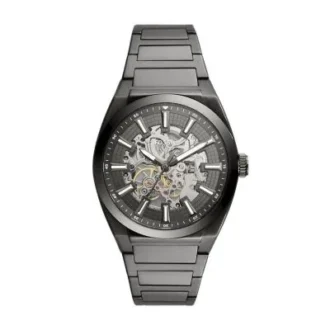 Reloj automático Everett de acero inoxidable ahumado