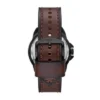 Reloj Bronson automático con correa de cuero marrón LiteHide™