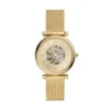 Reloj Carlie automático con correa de malla de acero inoxidable dorado Reloj Carlie automático con correa de malla de acero inoxidable dorado