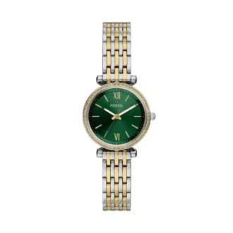 Reloj Carlie de acero inoxidable bicolor con tres agujas Reloj Carlie de acero inoxidable bicolor con tres agujas