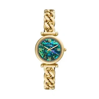 Reloj Carlie de acero inoxidable con tres agujas