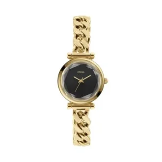 Reloj Carlie de acero inoxidable dorado con tres agujas