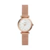 Reloj Carlie de acero inoxidable tono oro rosa con tres agujas Reloj Carlie de acero inoxidable tono oro rosa con tres agujas
