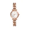 Reloj Carlie de acero inoxidable tono oro rosa con tres agujas Reloj Carlie de acero inoxidable tono oro rosa con tres agujas