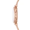 Reloj Carlie de acero inoxidable tono oro rosa con tres agujas Reloj Carlie de acero inoxidable tono oro rosa con tres agujas