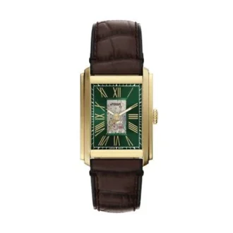 Reloj Carraway automático con correa de piel de cocodrilo marrón Reloj Carraway automático con correa de piel de cocodrilo marrón