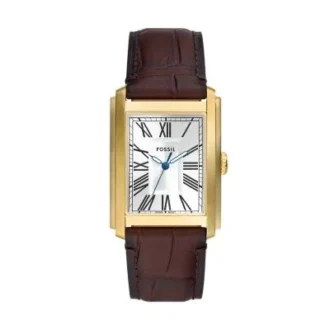 Reloj Carraway de tres agujas con correa de piel de cocodrilo marrón Reloj Carraway de tres agujas con correa de piel de cocodrilo marrón